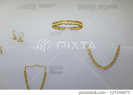 Archaeological Treasury Exhibition of ancient artifacts in Georgian National Museum in Tbilisi, capital of Georgia 125148075