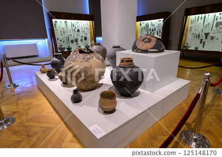 Exhibition of ancient artifacts in Georgian National Museum in Tbilisi, capital of Georgia 125148170