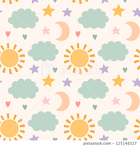 Cute seamless pattern 125148327