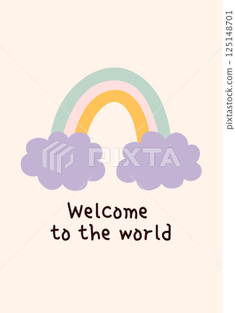 Cute baby shower card 125148701