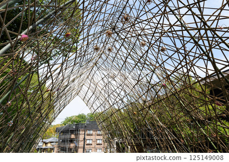 Ikuta Green Space, East Entrance, Bamboo Crafts, Spring Blue Sky, Tama Ward, Kawasaki City, Kanagawa Prefecture Ikuta Green Space, East Entrance, Bamboo Crafts, Spring Blue Sky, Tama Ward, Kawasaki City, Kanagawa Prefecture 125149008