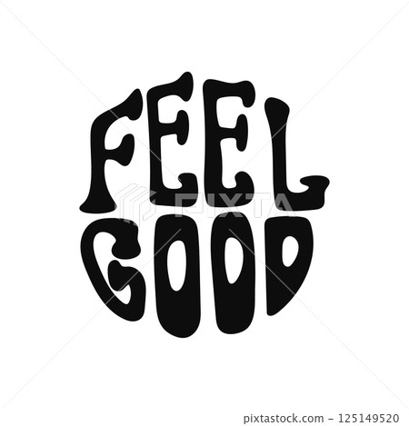 Groovy feel good retro typography with bold black Groovy feel good retro typography with bold black 125149520