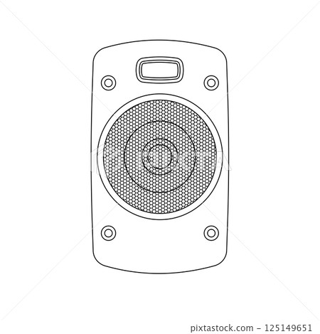 Speaker Outline Icon Illustration on White Background Speaker Outline Icon Illustration on White Background 125149651