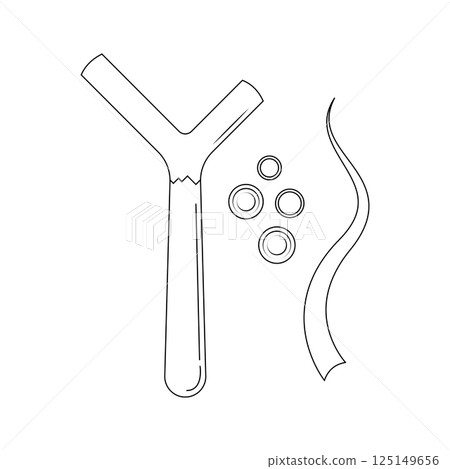 Spring Onion Outline Icon Illustration on White Background 125149656