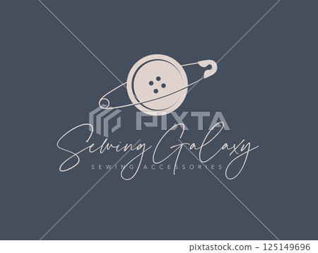 Sewing accessories store label 125149696