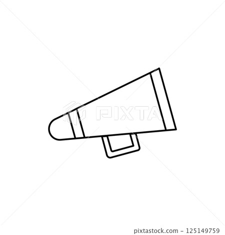 Director Horn Outline Icon Illustration on White Background Suitable for Film, Director, Movie Icon 125149759