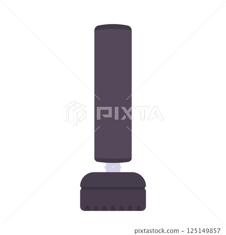 Punching Bag Suitcase Flat Illustration. Clean Icon Design Element on Isolated White Background 125149857