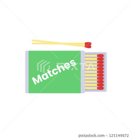 Matches Flat Illustration. Clean Icon Design Element on Isolated White Background 125149872