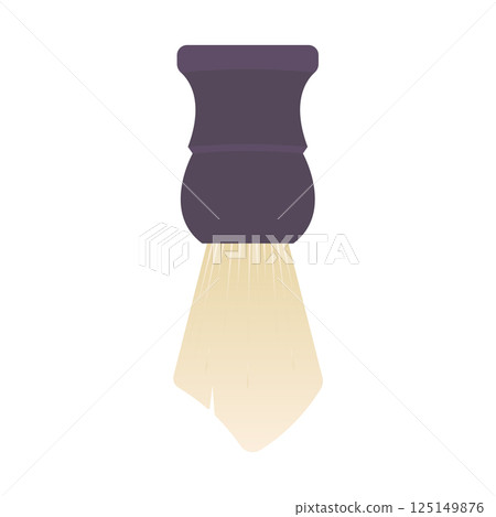 Shaving Brush Flat Illustration. Clean Icon Design Element on Isolated White Background Shaving Brush Flat Illustration. Clean Icon Design Element on Isolated White Background 125149876