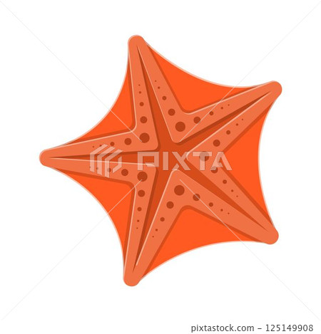 Starfish Flat Illustration. Clean Icon Design Element on Isolated White Background 125149908