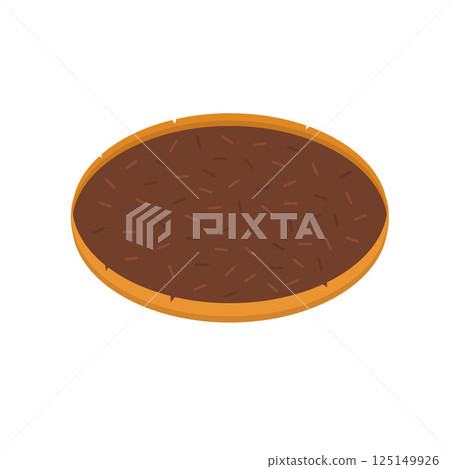 Martabak Pancake Chocolate Cartoon Flat Illustration. Clean Icon Design Element on Isolated White Background 125149926