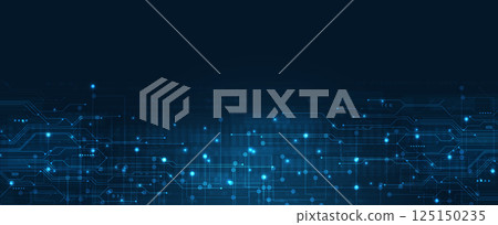 Abstract digital circuit technology board background 125150235