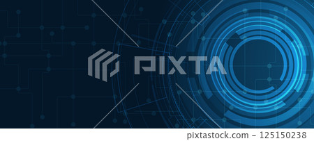 Abstract digital circuit technology board background 125150238