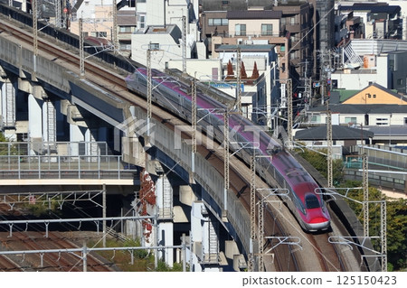 Tohoku Shinkansen E6 series (single 7-car formation: Komachi) 125150423