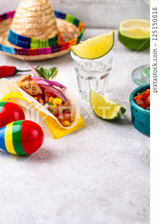 Cinco de Mayo concept with traditional Mexican food 125150818