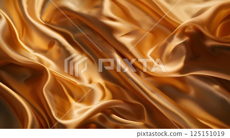Sumptuous Draped Golden Silk Fabric Creating Luxurious Shadows and Highlights for a High-End Backdrop or Scene Sumptuous Draped Golden Silk Fabric Creating Luxurious Shadows and Highlights for a High-End Backdrop or Scene 125151019