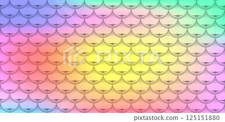 Vector snake pattern. Colored dragon scale. Fish texture. Colorful skin background of reptile mermaid lizard. Oriental monster skin print 125151880