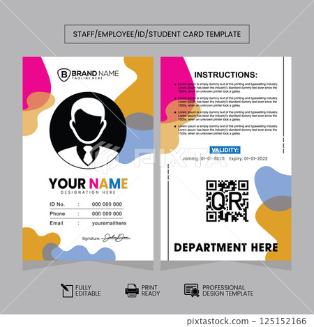 Clean and Simple ID Card Design Template. Simple Business ID Card Design Template, Clean and Smooth. Modern Clean ID Card Template. Staff and Student Card Design Template. Clean and Simple ID Card Design Template. Simple Business ID Card Design Template, Clean and Smooth. Modern Clean ID Card Template. Staff and Student Card Design Template. 125152166