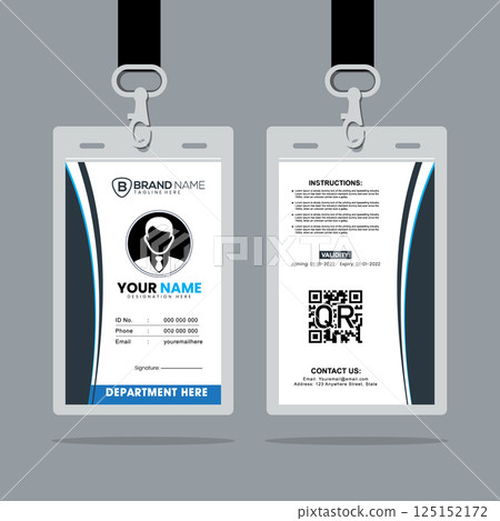 Clean and Simple ID Card Design Template. Simple Business ID Card Design Template, Clean and Smooth. Modern Clean ID Card Template. Staff and Student Card Design Template. 125152172