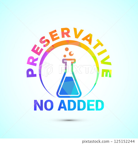 Preservatives free icon design illustration. No preservatives sign symbol in low poly style 125152244