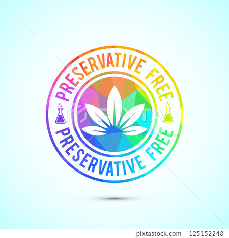 Preservatives free icon design illustration. No preservatives sign symbol in low poly style Preservatives free icon design illustration. No preservatives sign symbol in low poly style 125152248