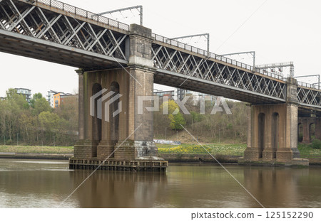A view of The King Edward VII Bridge (Railway viaduct) is a railway bridge spanning the River Tyne between Newcastle upon tyne and Gateshead A view of The King Edward VII Bridge (Railway viaduct) is a railway bridge spanning the River Tyne between Newcastle upon tyne and Gateshead 125152290