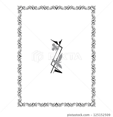 Vintage floral classic calligraphic retro vignette scroll frames ornamental design elements black and color set isolated vector 125152509