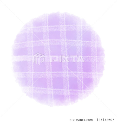 Cute checkered purple round watercolor style illustration material Cute checkered purple round watercolor style illustration material 125152607