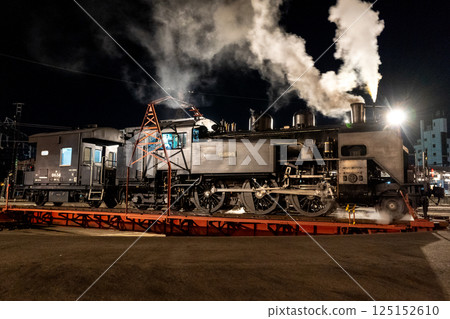 A locomotive rotating on the turntable at Shimoimaichi Station A locomotive rotating on the turntable at Shimoimaichi Station 125152610