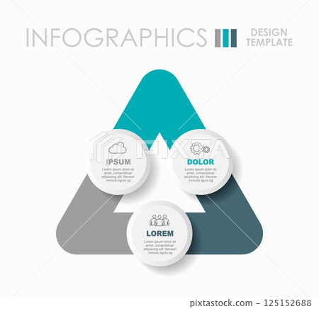 Infographic design template with place for your data. Vector illustration. 125152688
