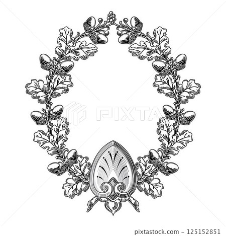 Sketch hand drawn traditional winning laurel branch wreaths set isolated vector illustration Sketch hand drawn traditional winning laurel branch wreaths set isolated vector illustration 125152851
