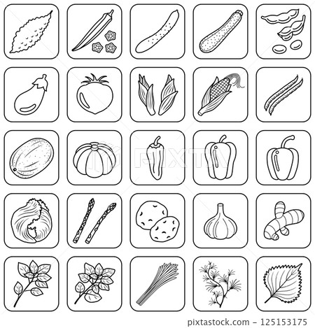 夏季蔬菜圖標集 125153175