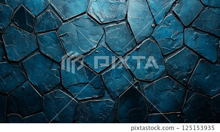 Textured Metallic Abstract Background in Peaceful Blue Tones for Creative Projects 125153935