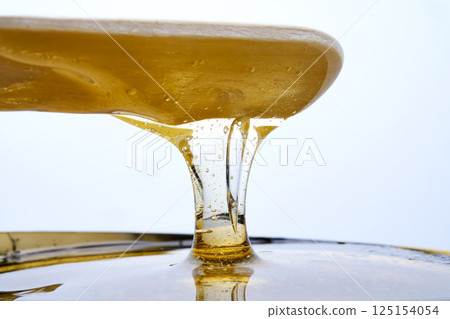 Photo of a sugar paste for depilation hair removal procedure. Texture. Photo of a sugar paste for depilation hair removal procedure. Texture. 125154054