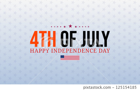 4th of July Independence Day Greeting with Black Orange Text and Stars 4th of July Independence Day Greeting with Black Orange Text and Stars 125154185
