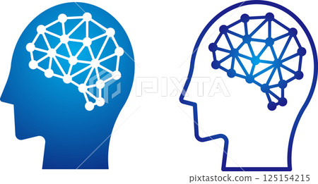 Brain/head icon representing AI/artificial intelligence 2 125154215