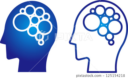 Brain/head icon representing AI/artificial intelligence 6 125154218