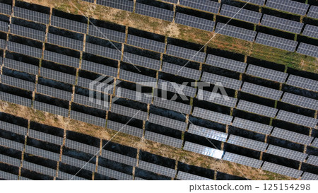 Aerial view of solar power station Aerial view of solar power station 125154298