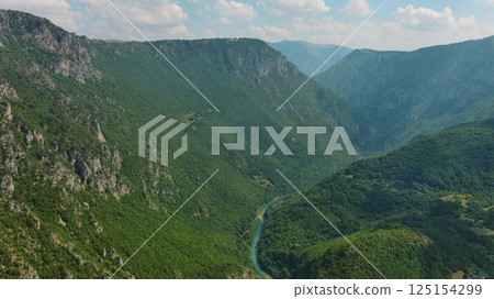 Tara River canyon and mountains Tara River canyon and mountains 125154299