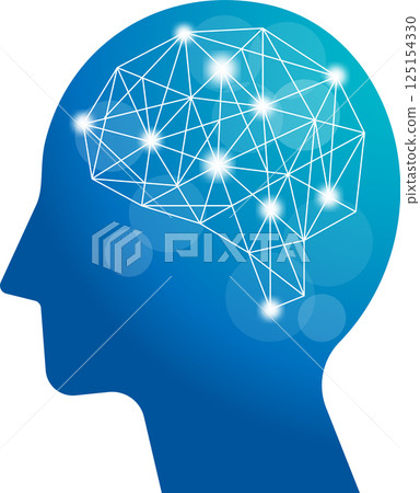 Brain/head icon representing AI/artificial intelligence 8 125154330
