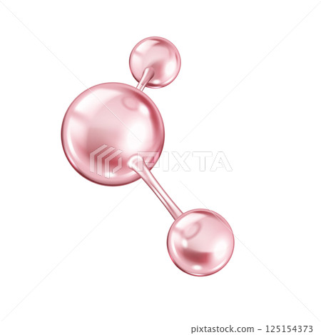 Collagen molecule structure rotating vector illustration 125154373