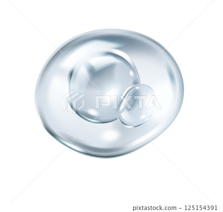 Collagen molecules bubbles floating inside silver membrane 125154391