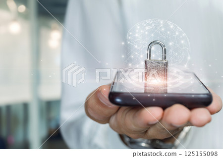 Cybersecurity on your phone. Cybersecurity on your phone. 125155098