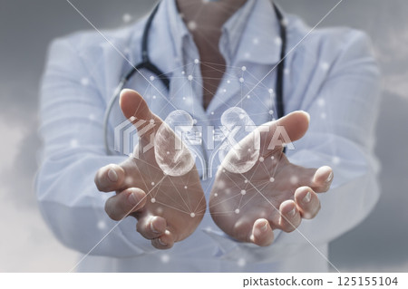 The concept of pinpoint diagnostics of kidney health. The concept of pinpoint diagnostics of kidney health. 125155104