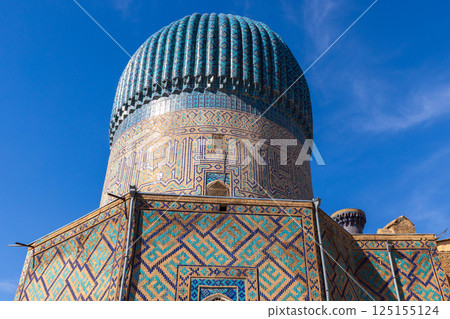 Gur-e-Amir exterior on a sunny day, a mausoleum in Samarkand Gur-e-Amir exterior on a sunny day, a mausoleum in Samarkand 125155124