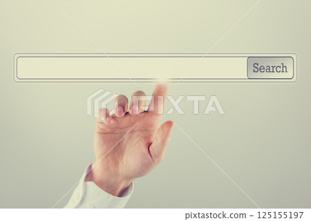 Blank search bar ready for your keywords or website adress 125155197