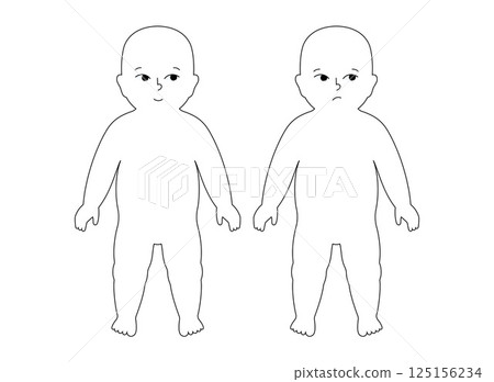 Sad and happy child 125156234
