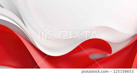 Abstract red and white curved wave pattern background design Abstract red and white curved wave pattern background design 125156653