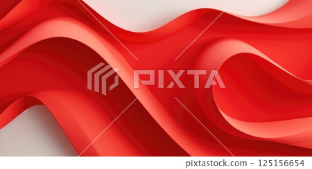 Abstract red flowing waves with smooth curves and dynamic movement Abstract red flowing waves with smooth curves and dynamic movement 125156654