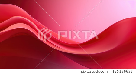 Abstract red waves with smooth flowing patterns in a dynamic gra 125156655
